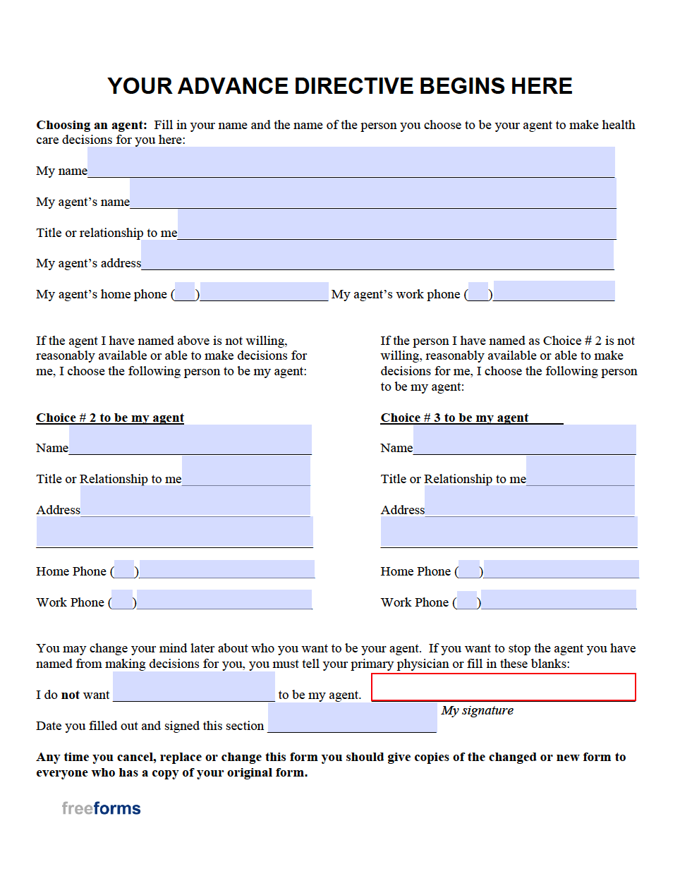 Free Printable Will Forms Maine