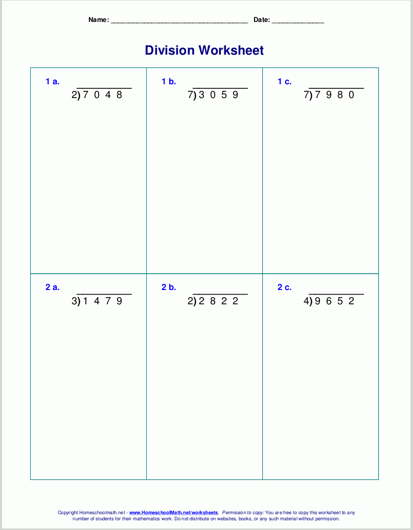 Free Math Printables