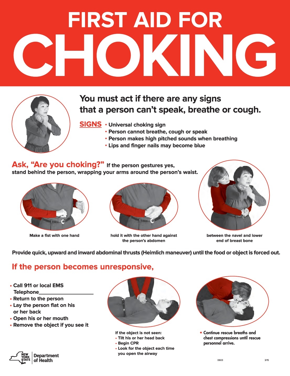 Free New York Choking First Aid Labor Law Poster 2025