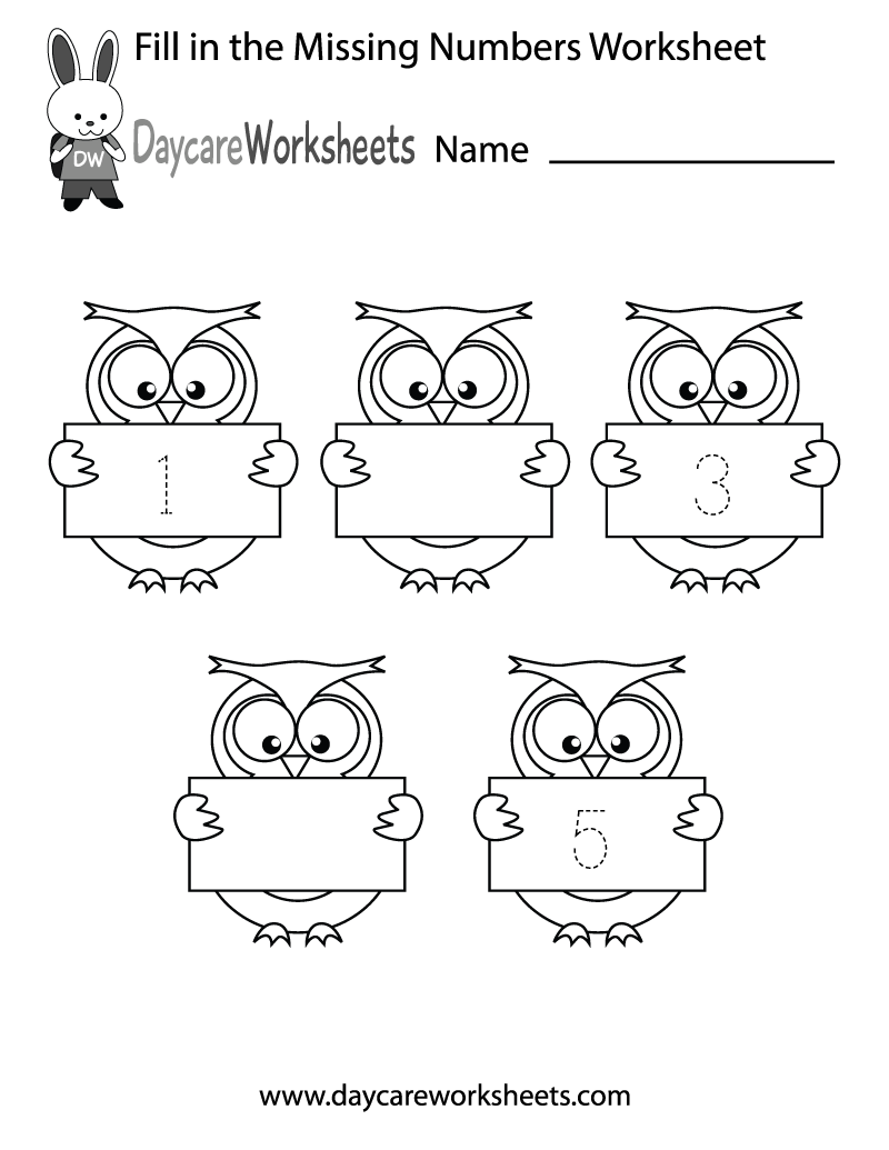 Free Printable Number Worksheets Preschool