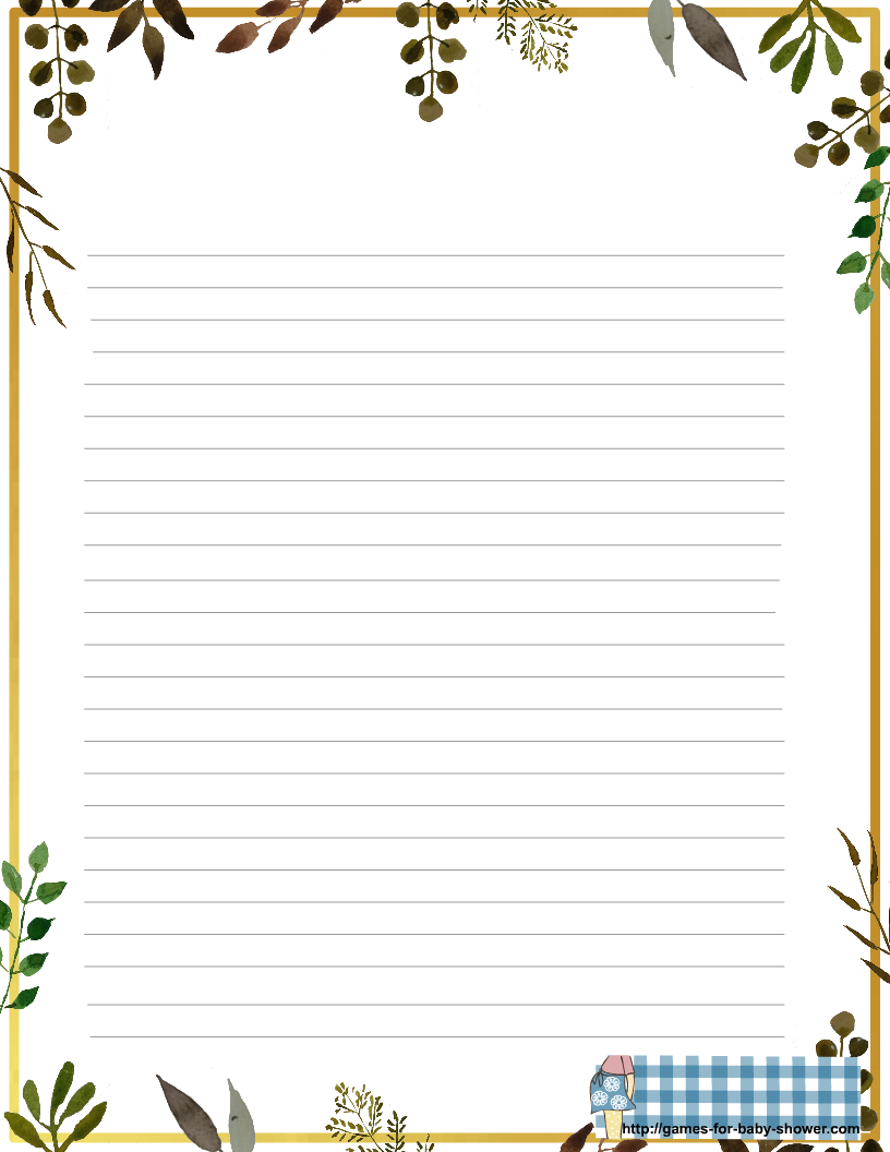 Free Printable Baby Shower Stationery