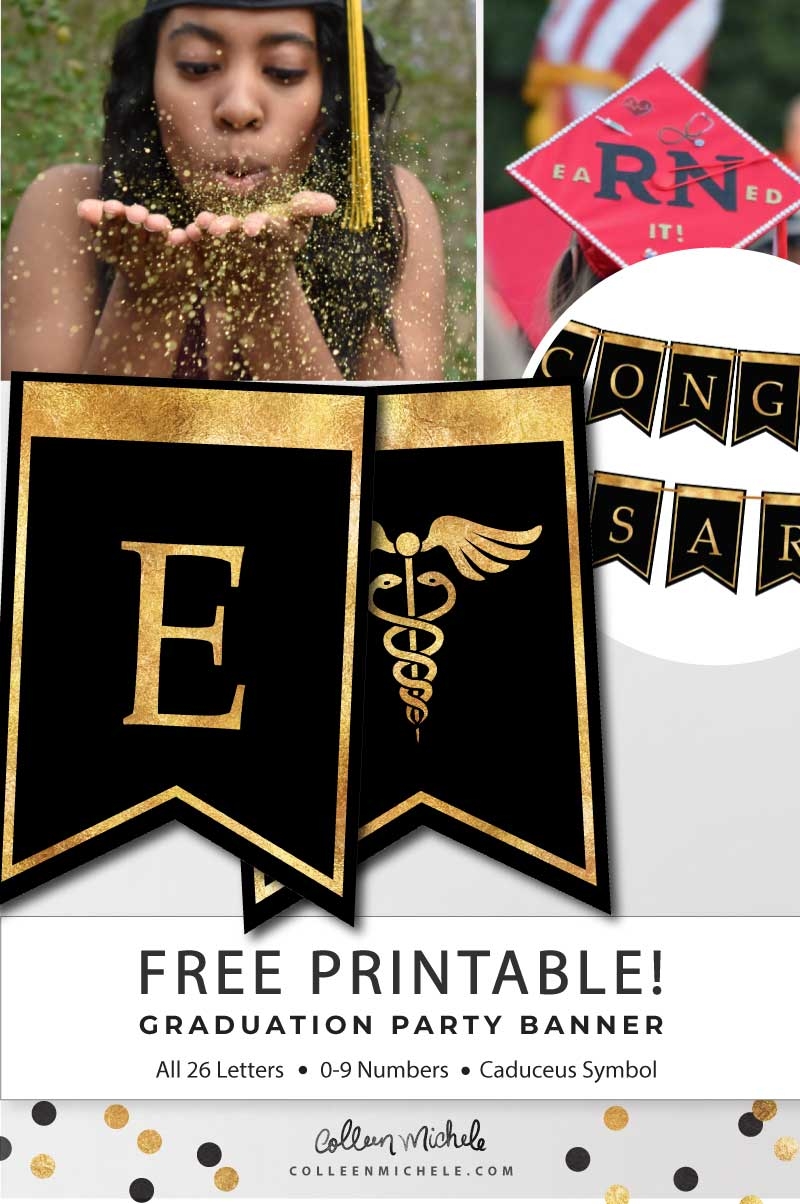 Free Printable Banner For The Graduate Colleen Michele