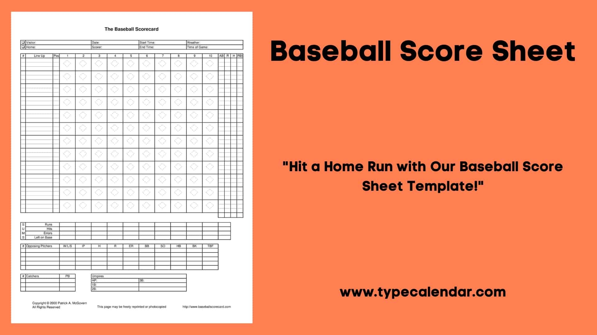 Free Printable Baseball Pitching Charts