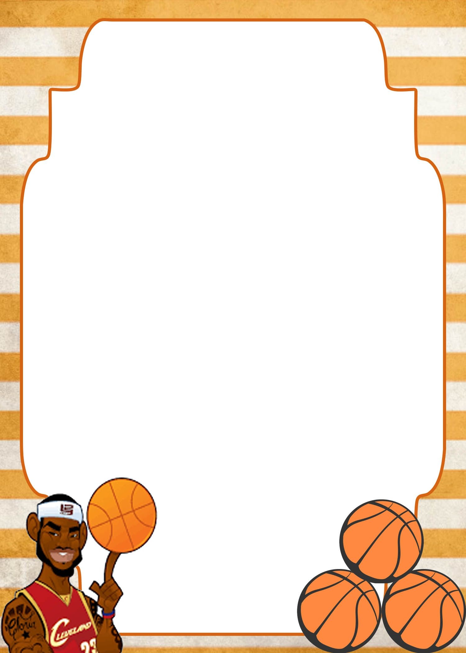 Free Printable Basketball Birthday Invitations