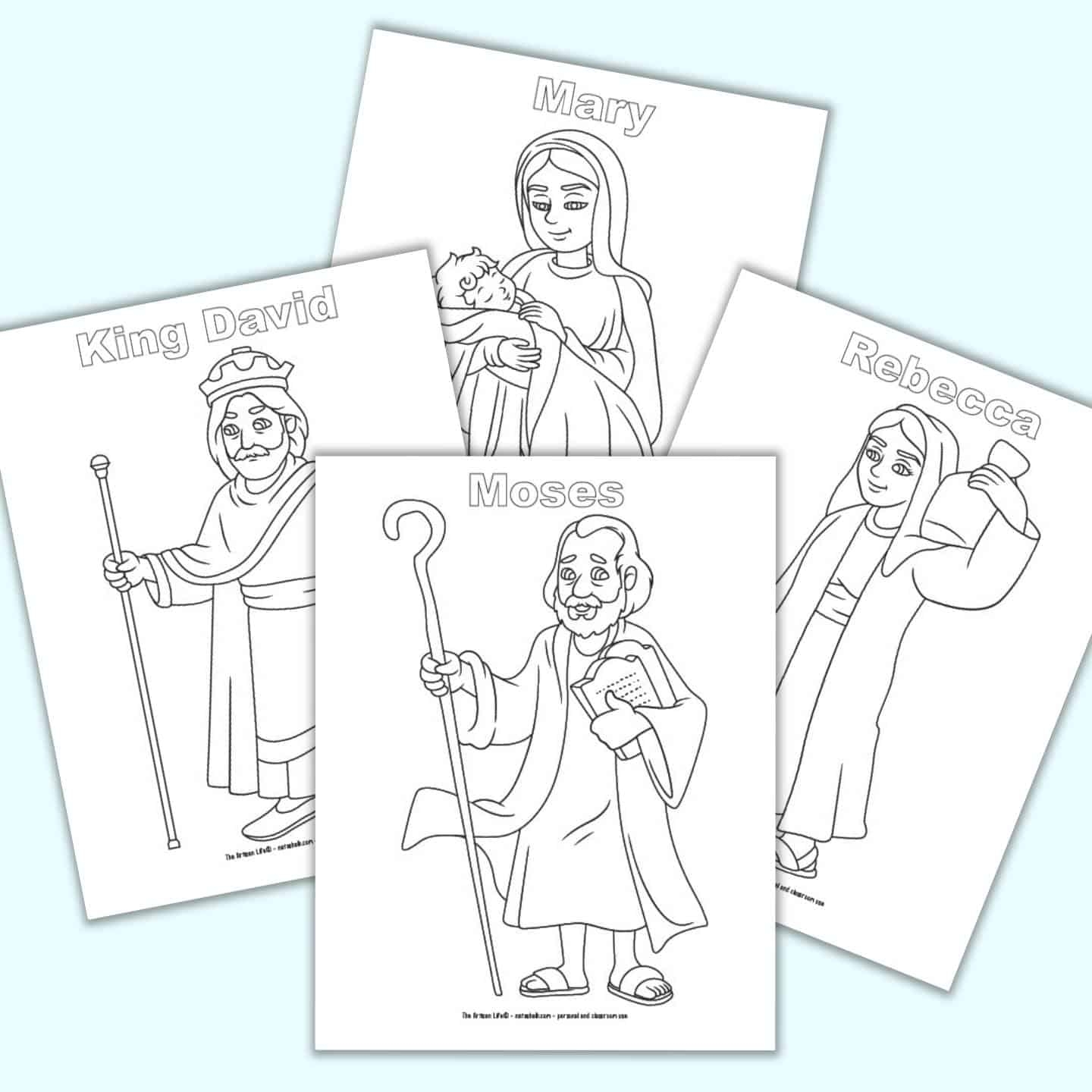 Free Printable Bible Character Coloring Pages For Kids The Artisan Life