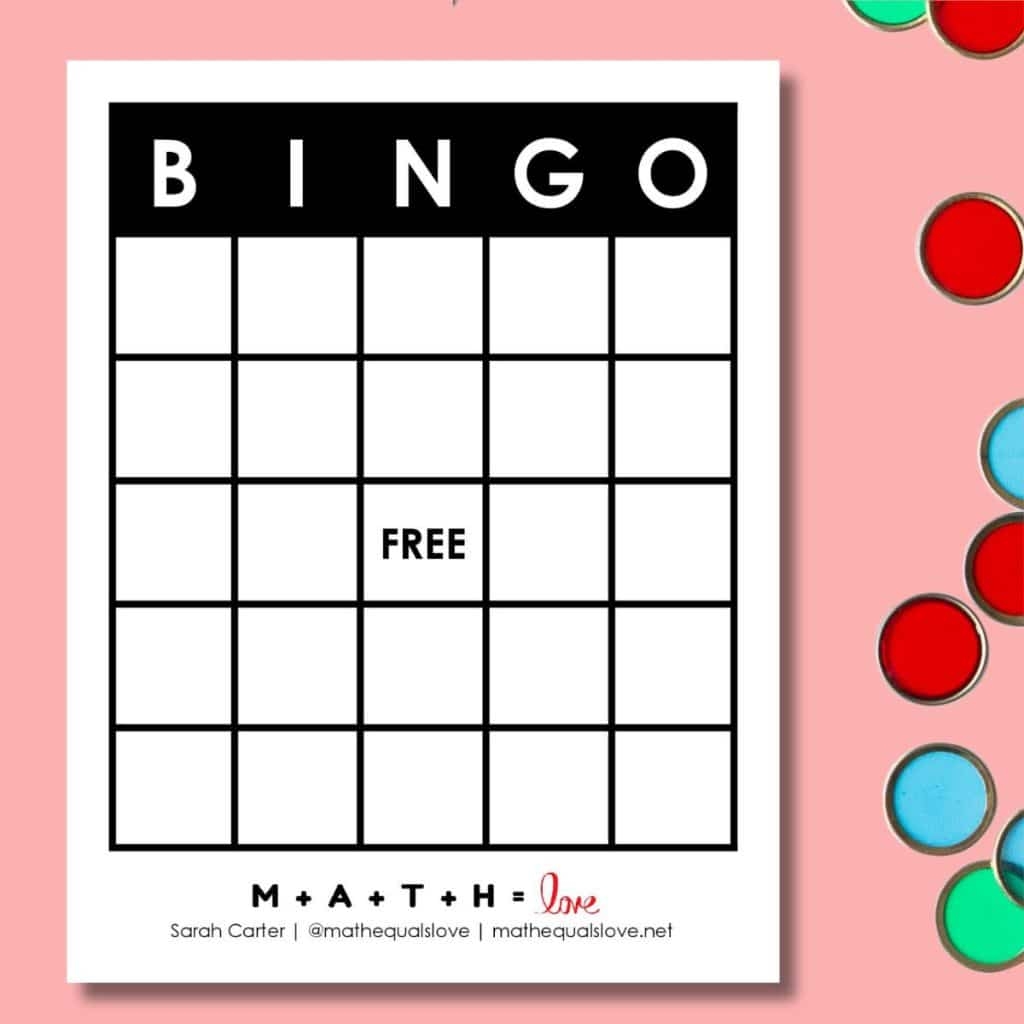 Free Blank Bingo Card Printable