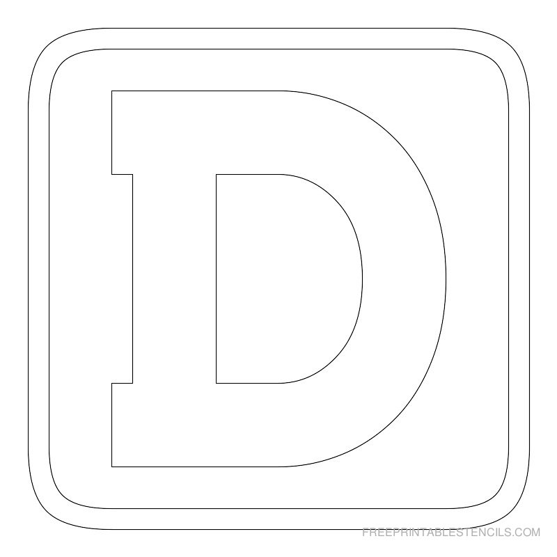 Free Printable Block Letters Stencils A Z