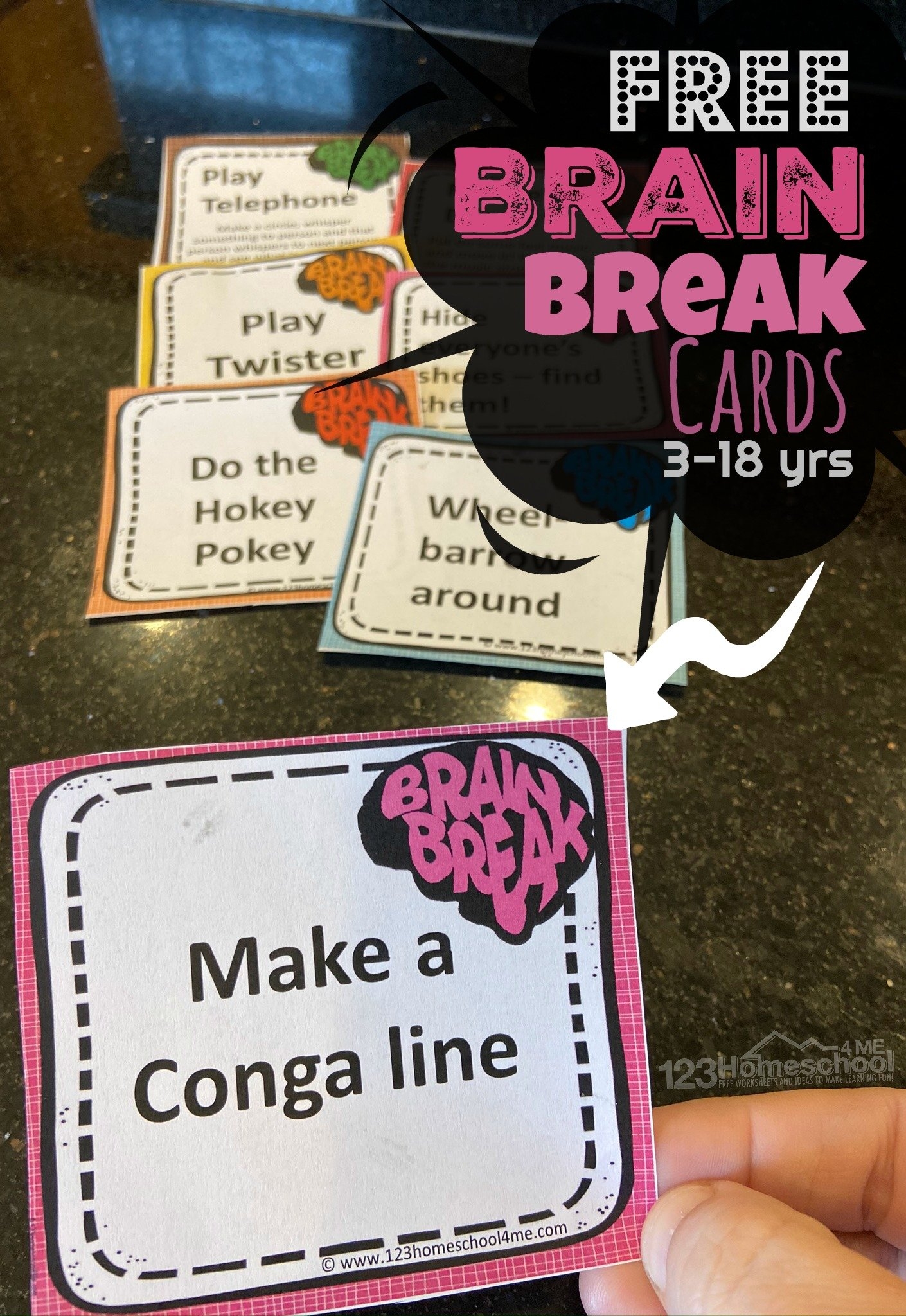FREE Printable Brain Breaks For Kids