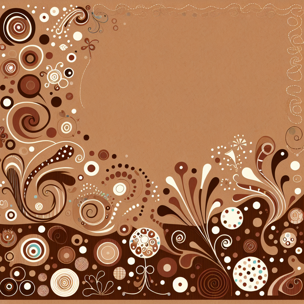 Free Printable Brown Whimsical Scrapbook Paper Triplicate