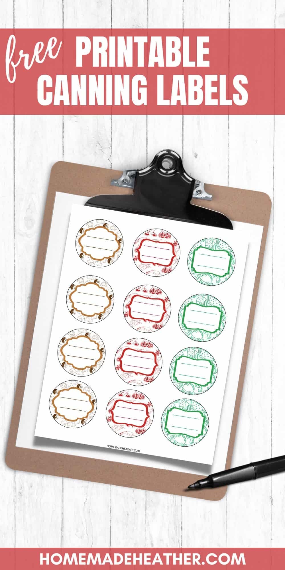 Free Printable Canning Labels Homemade Heather