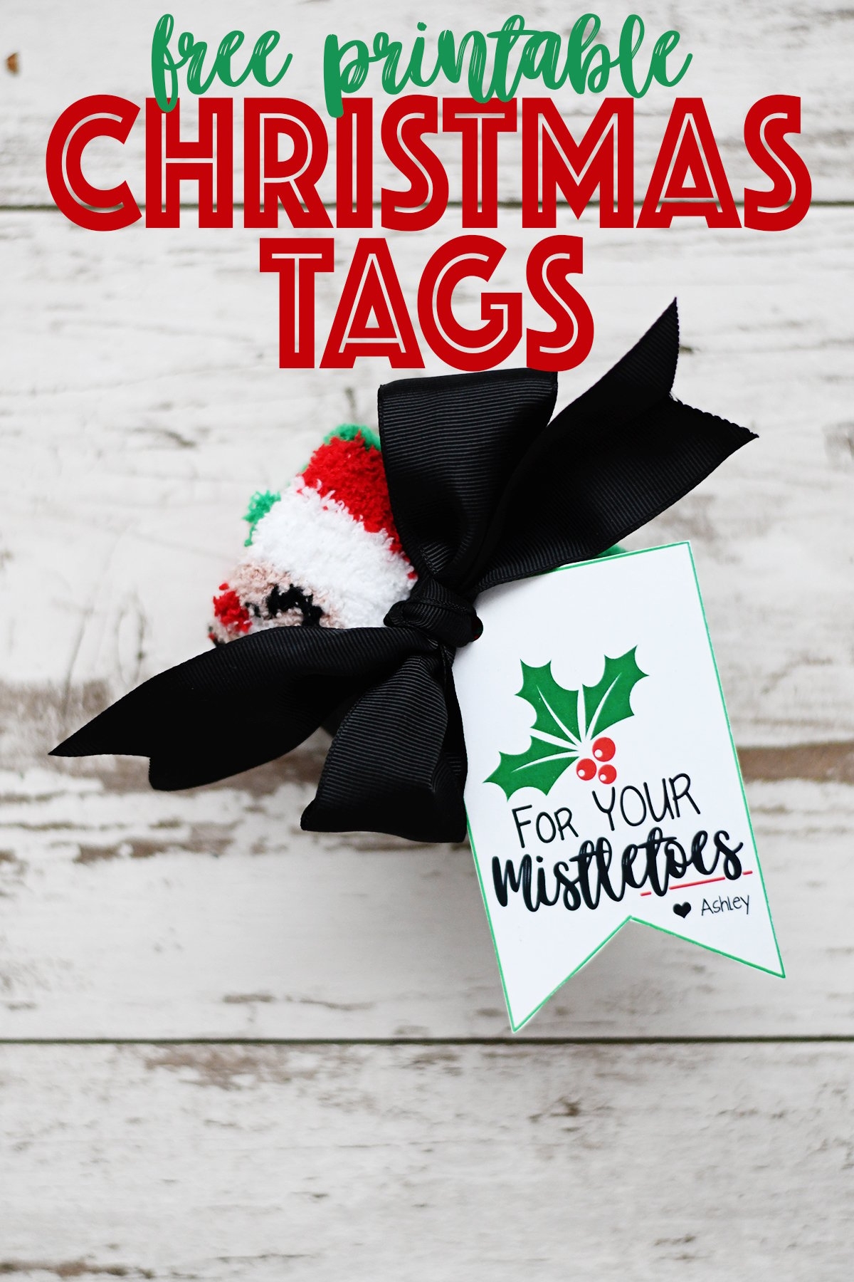 Free Printable Christmas Gift Tags For Your Mistletoes Pink Peppermint Design