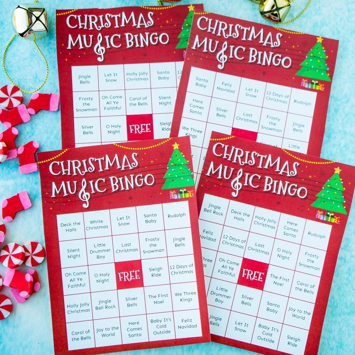 Free Printable Christmas Music Bingo Cards Play Party Plan