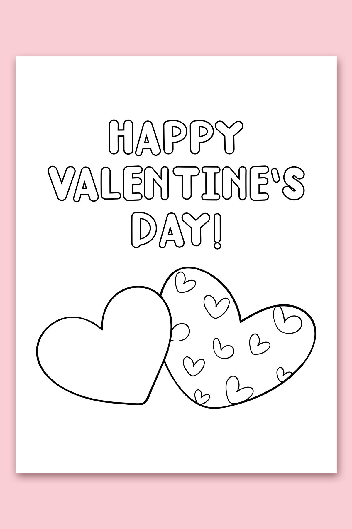 Free Printable Valentines Coloring