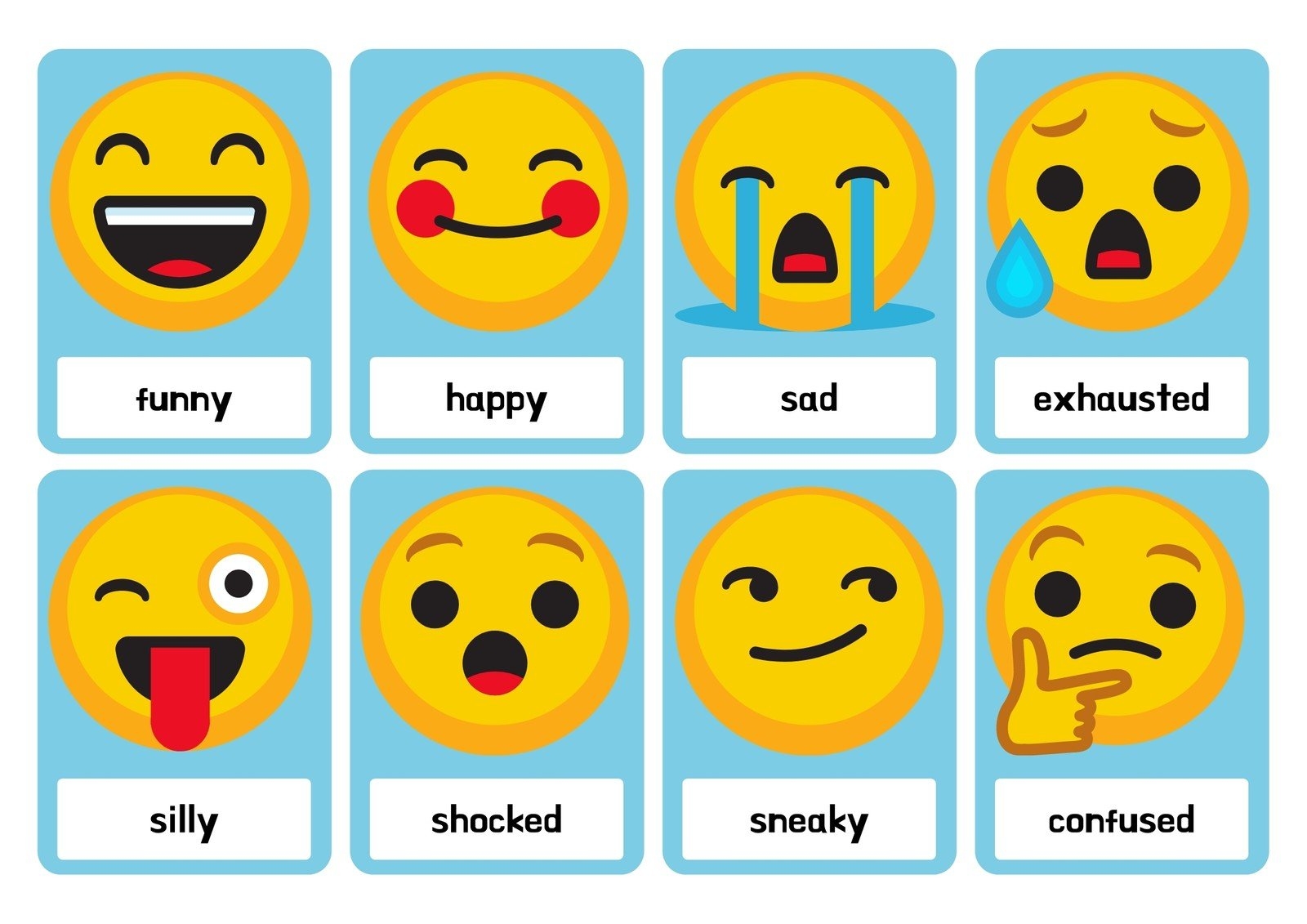 Free Printable Emotions Flashcards