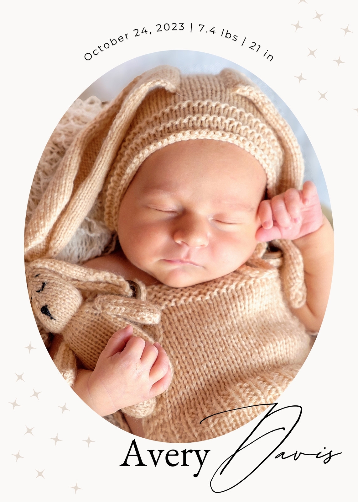 Free Printable Customizable Birth Announcement Templates Canva