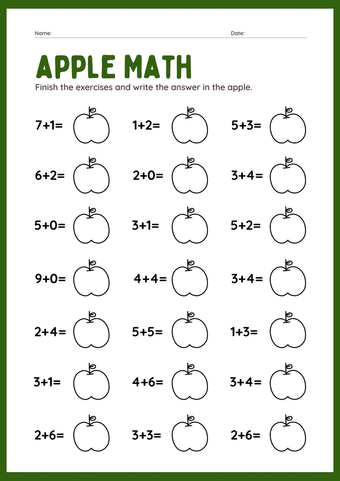 Free Large Printable Math Workbooks