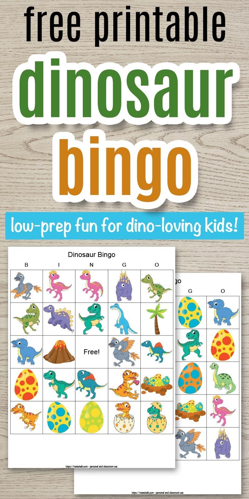 Free Printable Dinosaur Bingo