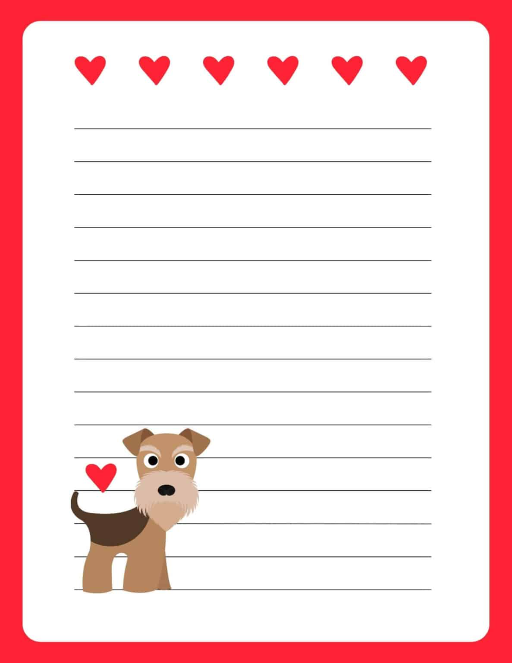 Free Printable Dog Stationery 15 Different Designs 