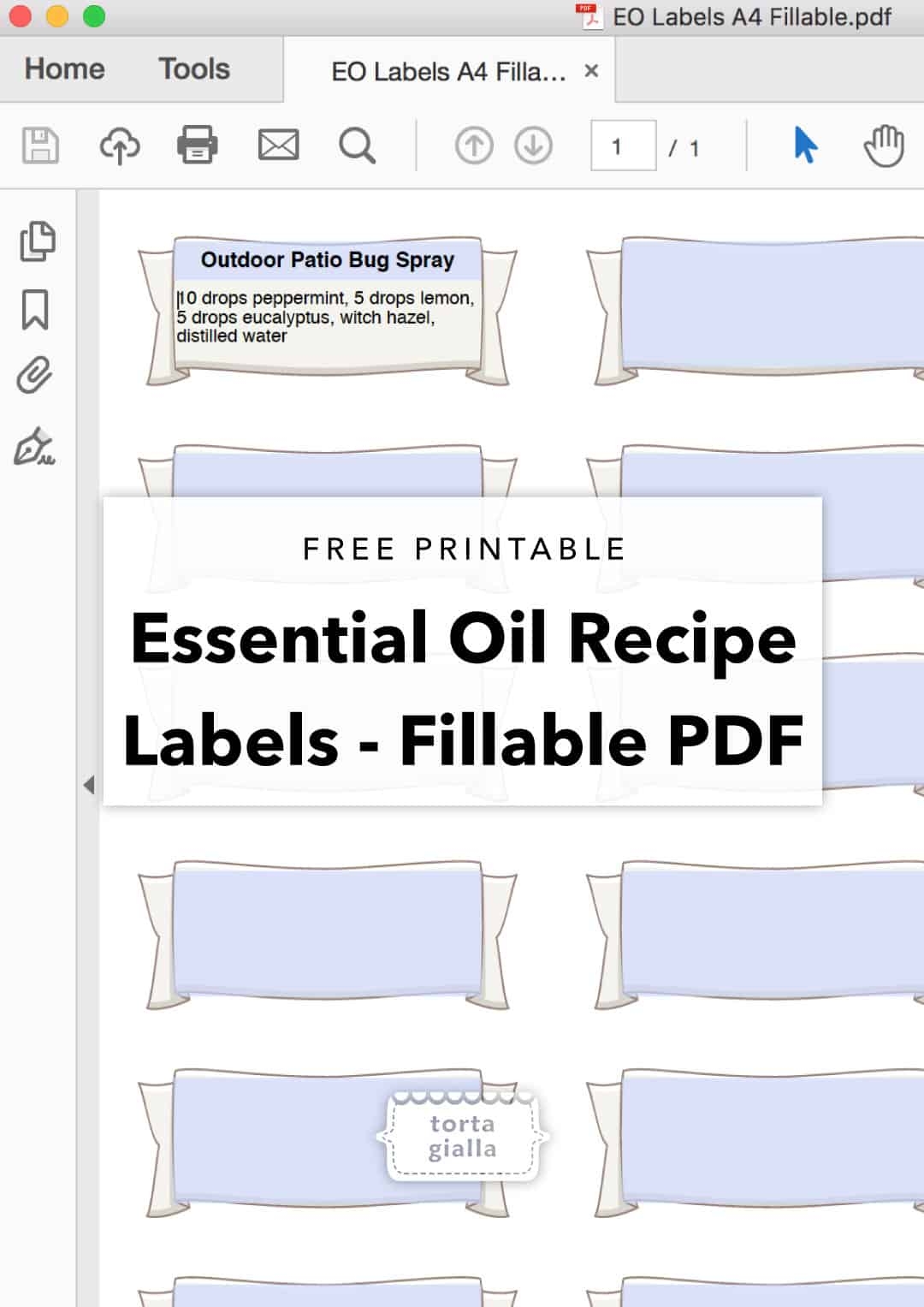 Free Printable Essential Oil Bottle Labels Tortagialla