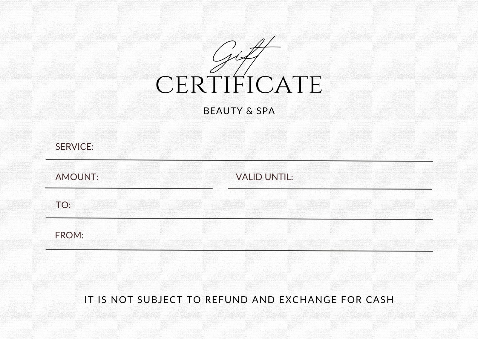 Printable Gift Certificates Pdf Free