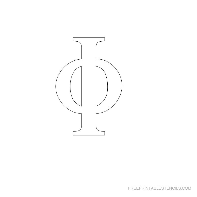 Free Printable Greek Letter Stencils