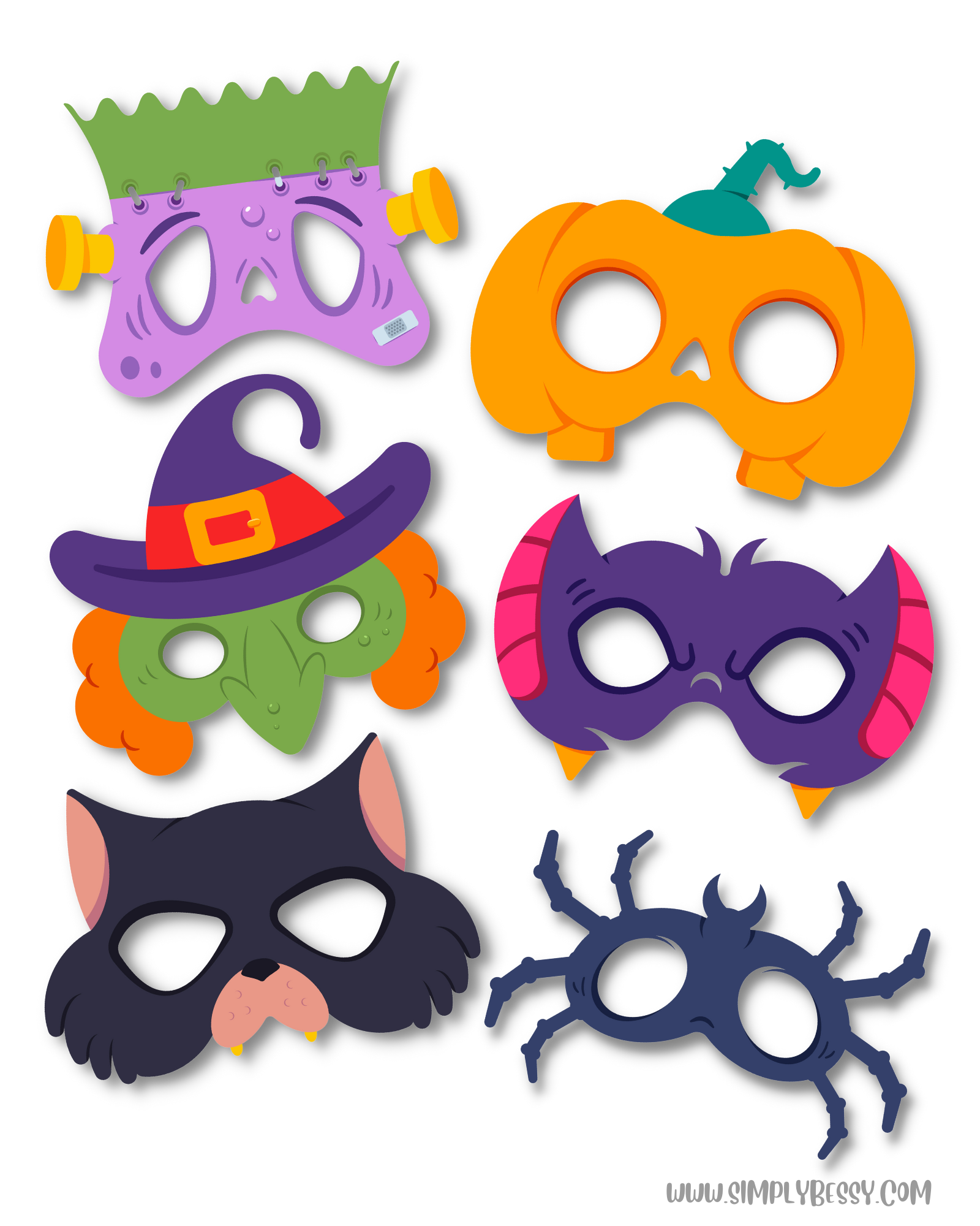 Free Printable Halloween Masks Printable Halloween Masks Halloween Masks Halloween Printables Free