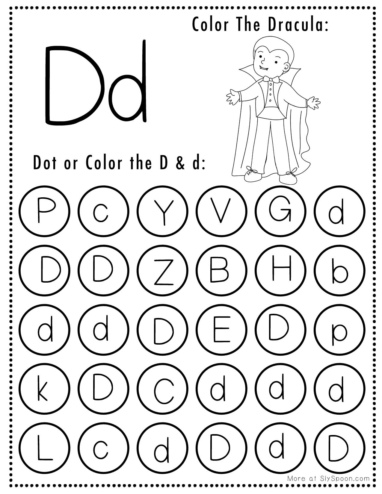 Free Printable Worksheets Letter D