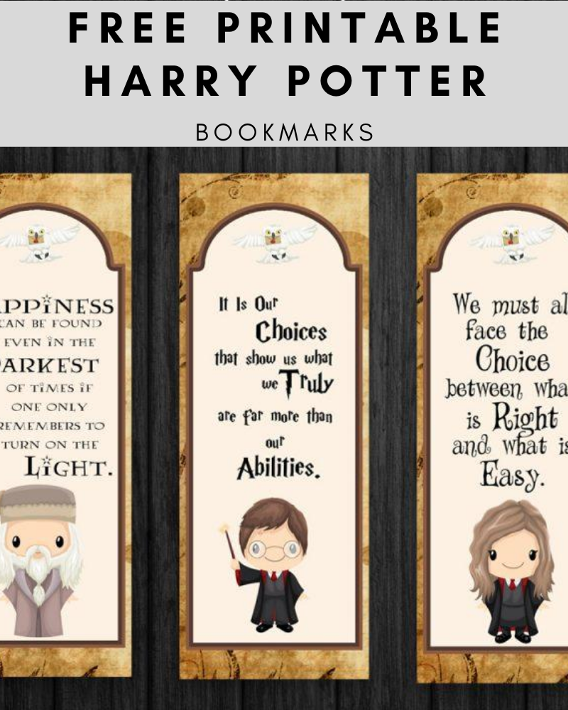 Free Printable Harry Potter Bookmarks