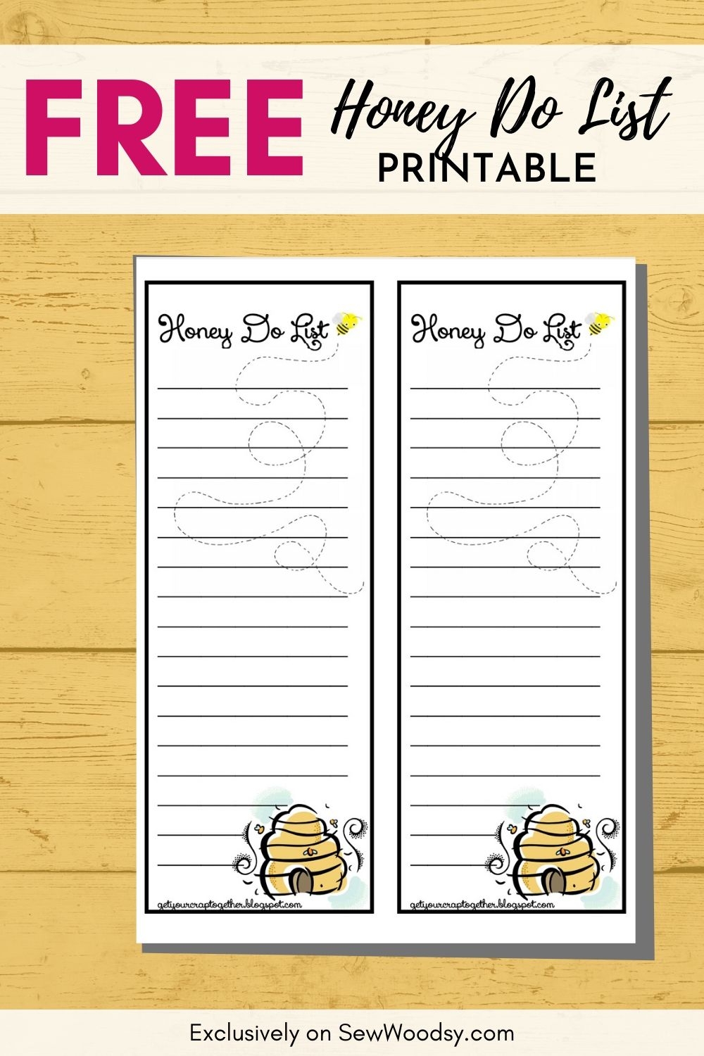 Free Printable Honey Do List Sew Woodsy