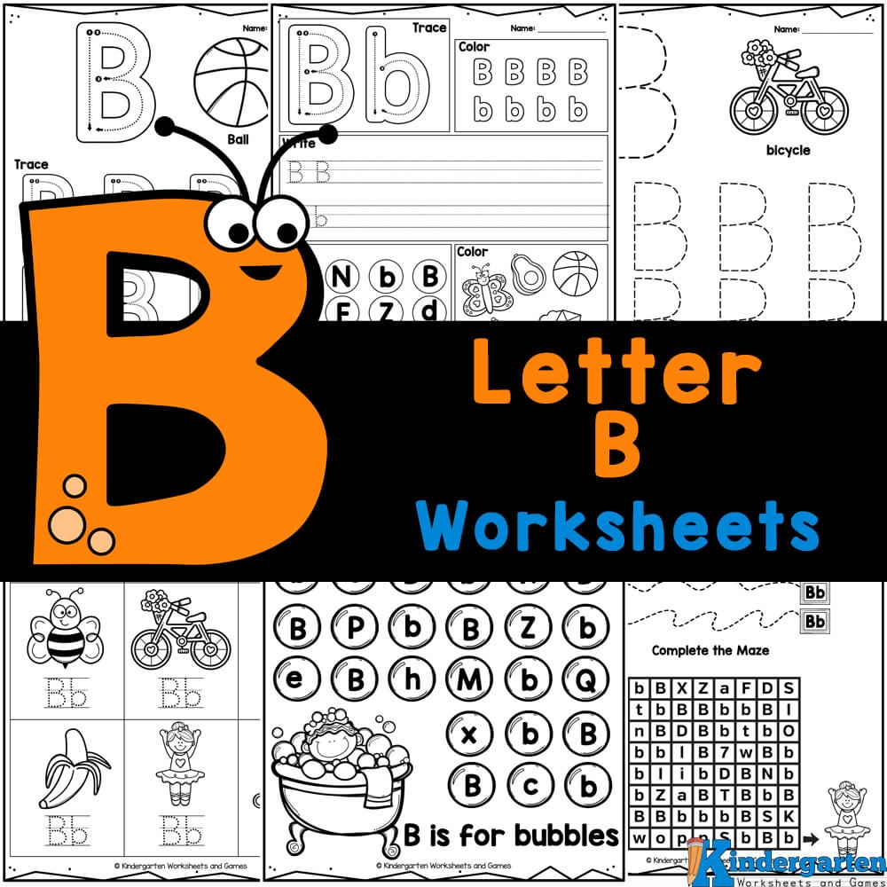 FREE Printable Letter B Worksheets For Kindergarten