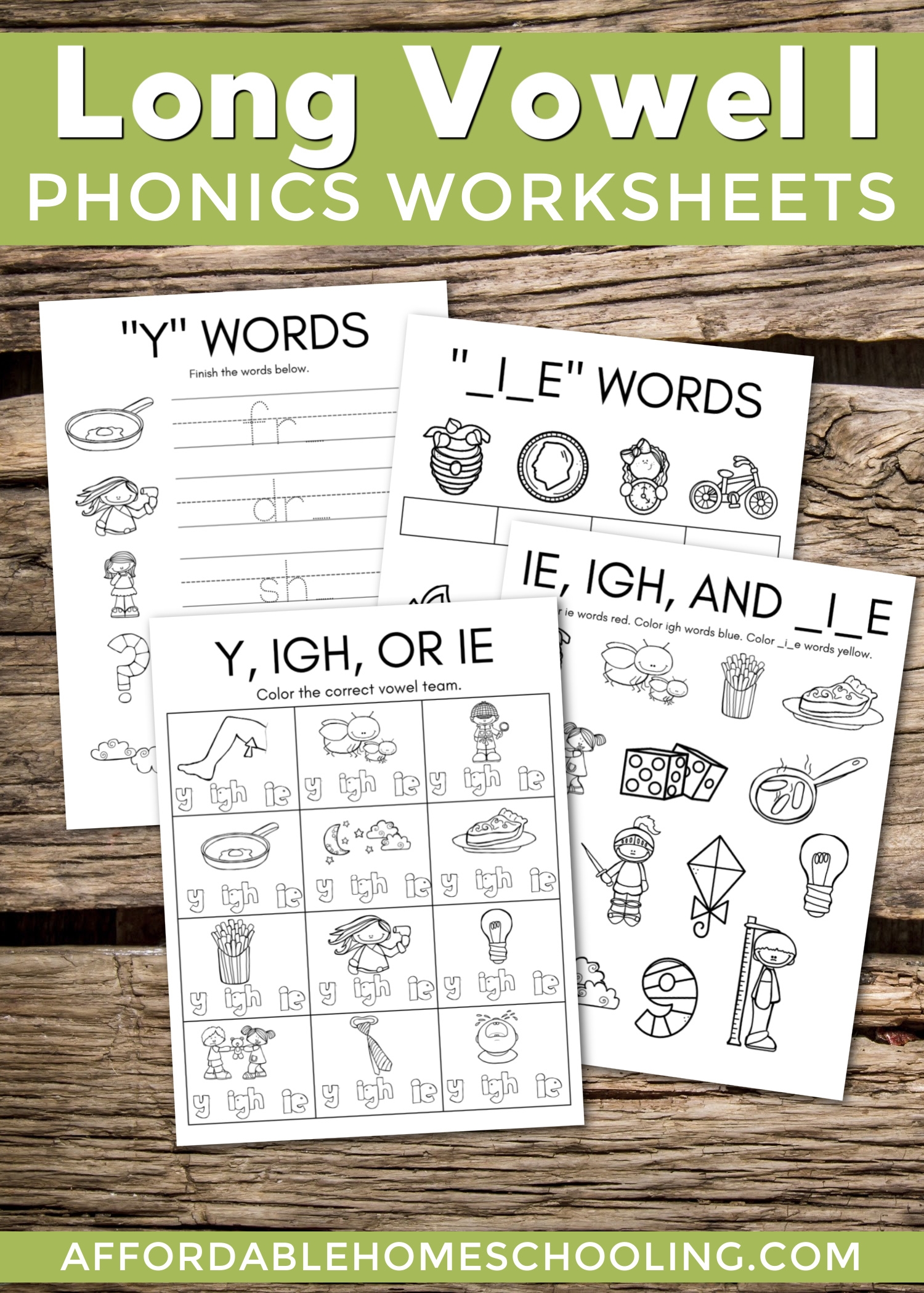 Free Printable Long Vowel I Patterns Worksheets
