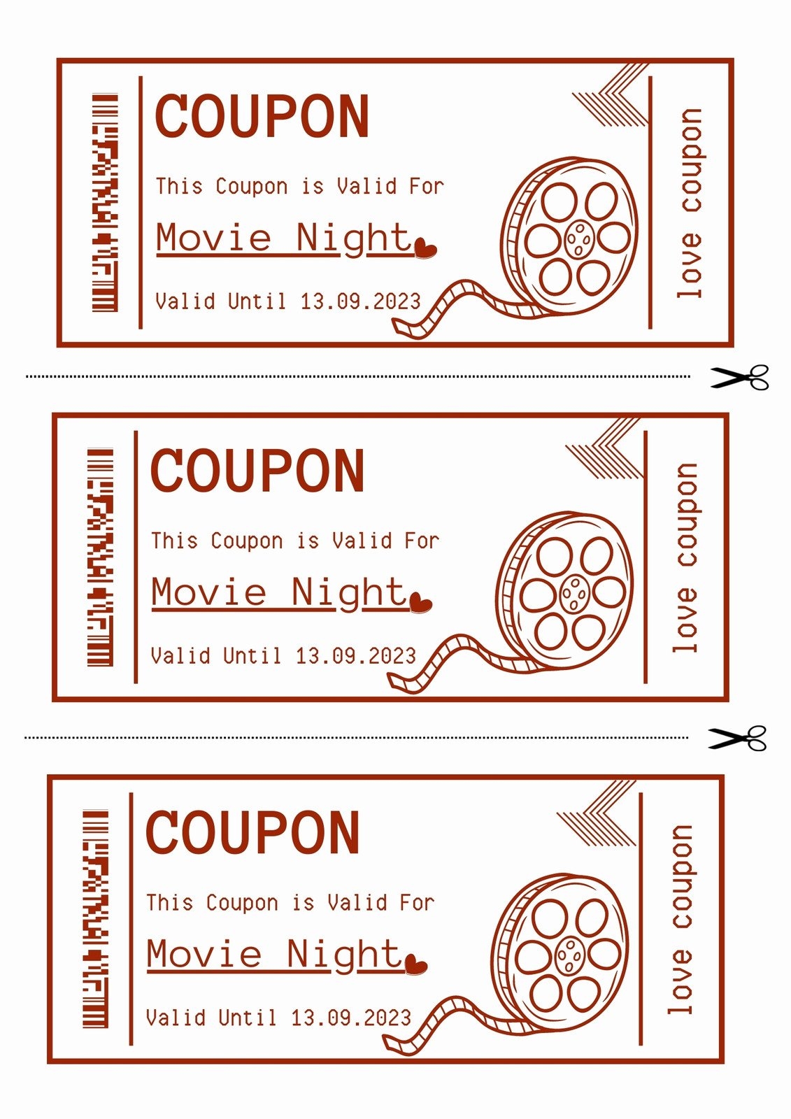 Free Printable Love Coupon Templates Canva