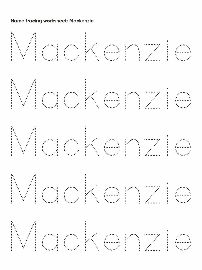 Free Printable Name Tracing Worksheets
