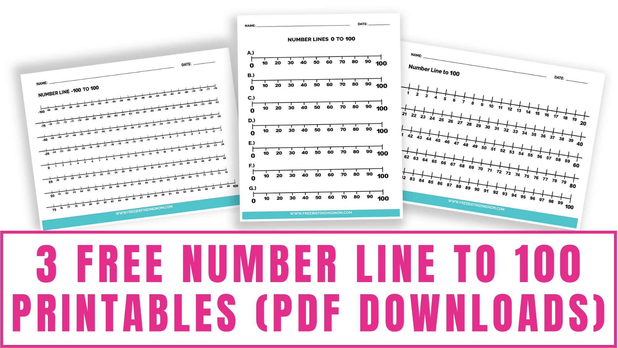 Free Printable Number Line To 100 PDFs Freebie Finding Mom