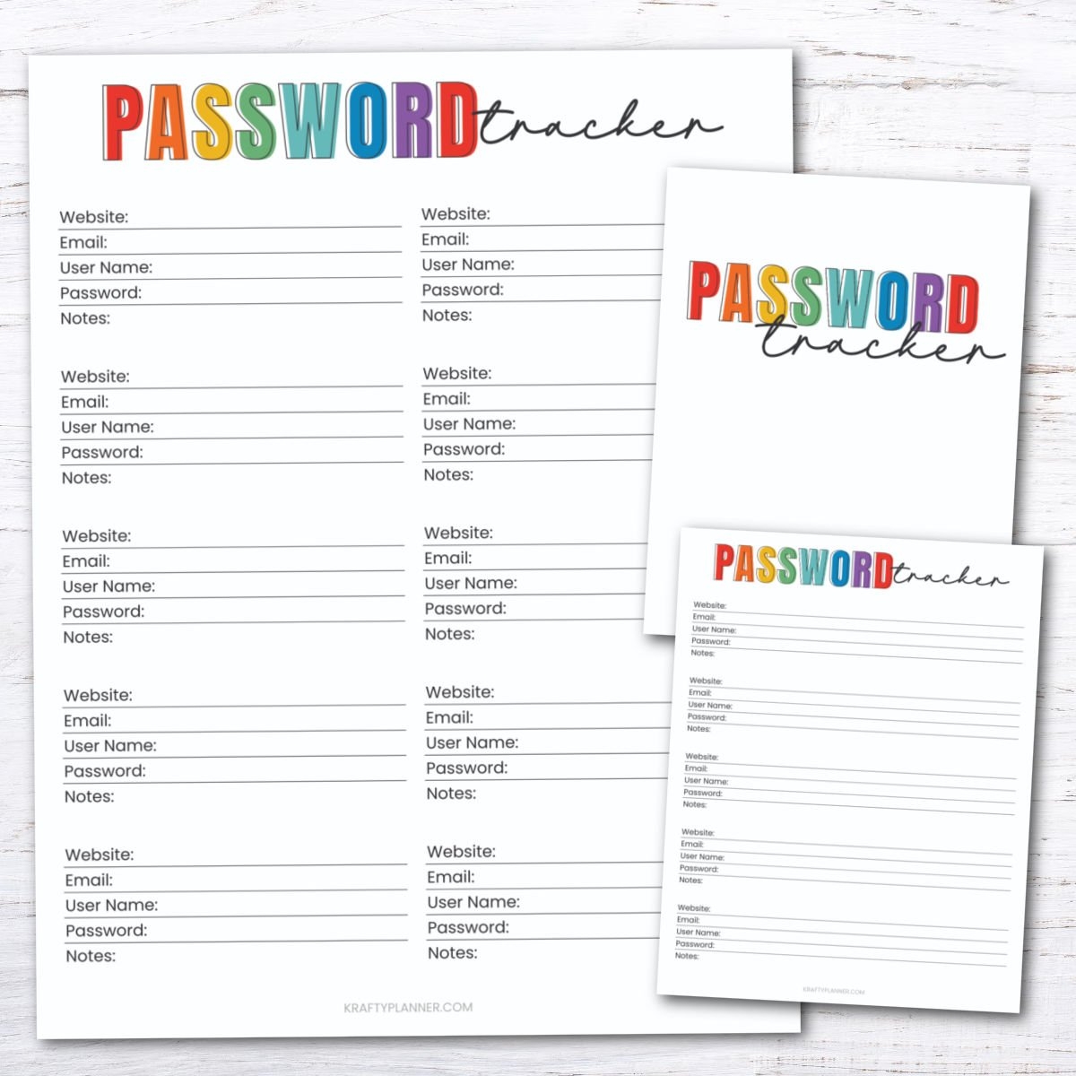 Free Printable Password Tracker Notebook Krafty Planner