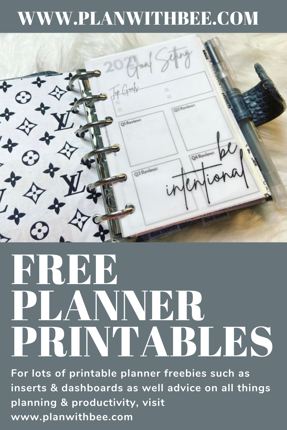 FREE Printable Planner Inserts Dashboards