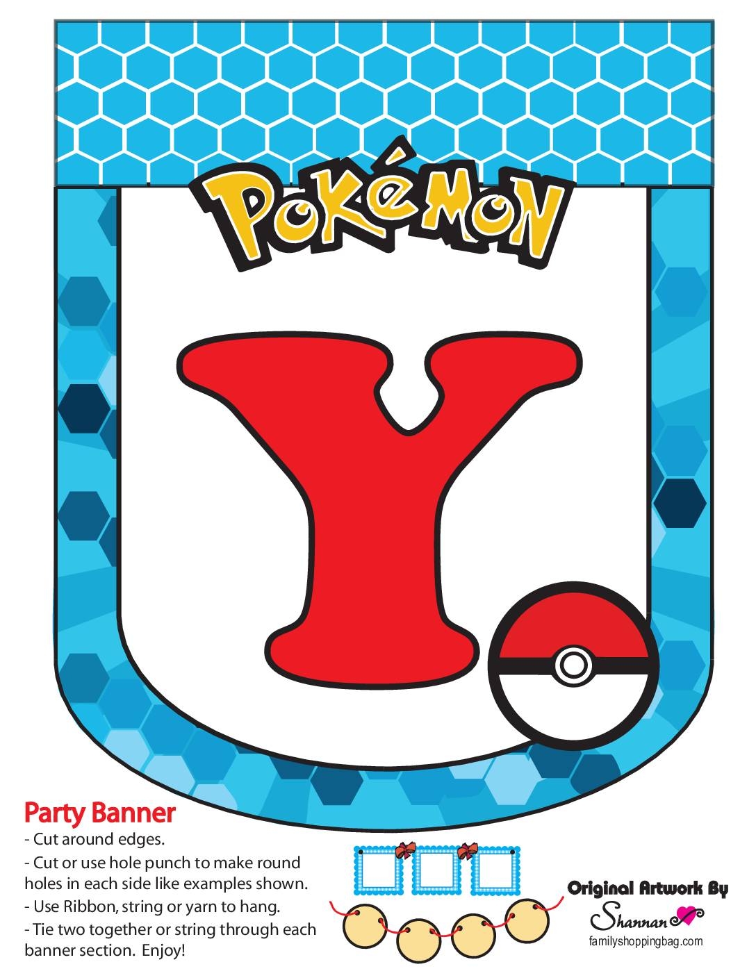 Pokemon Birthday Party Free Printables