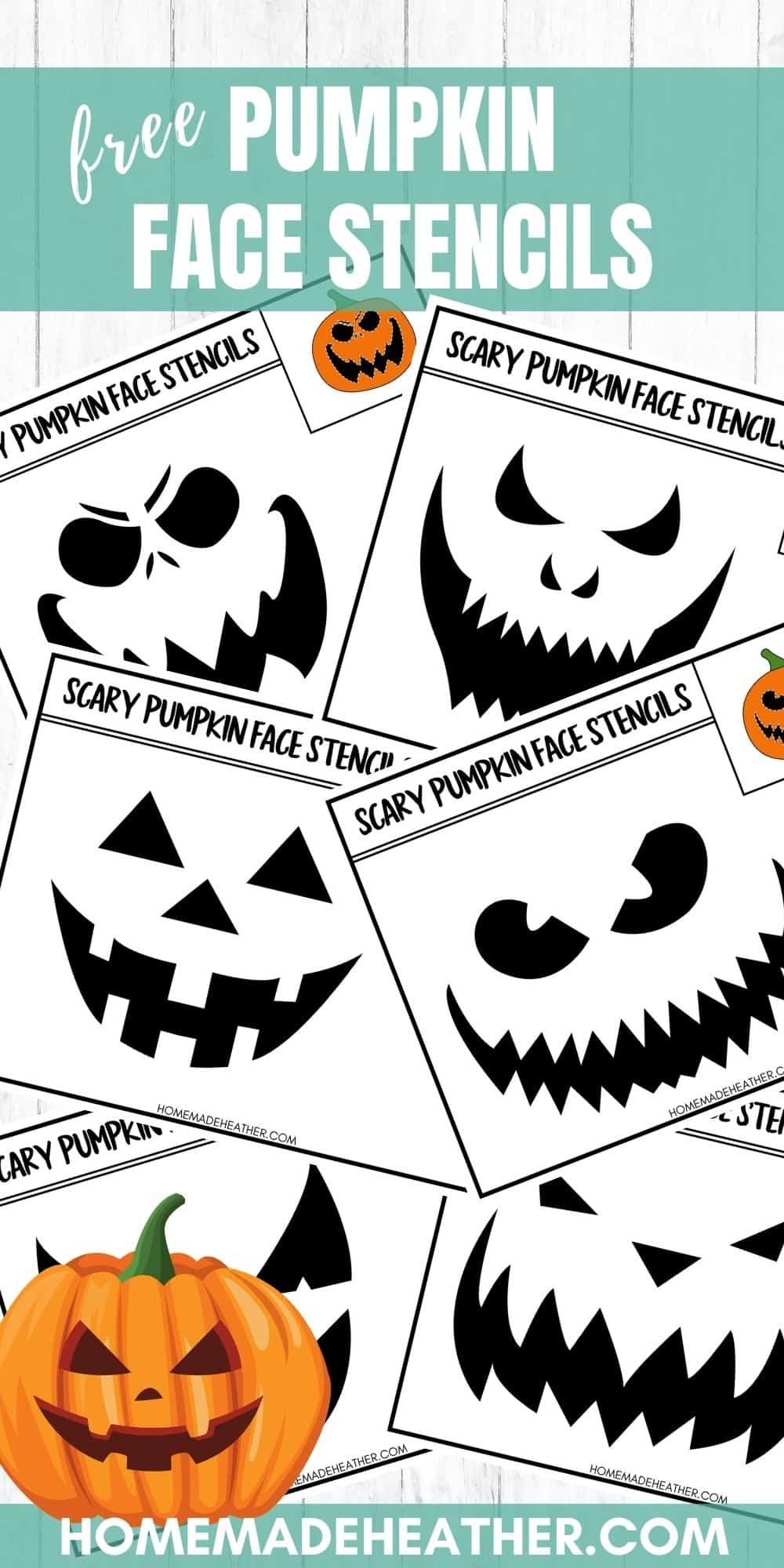 Free Scary Pumpkin Stencils Printable