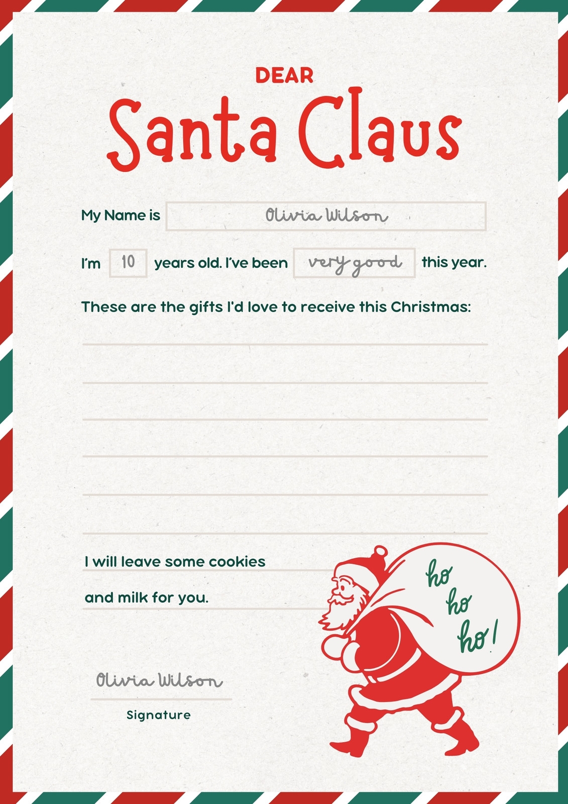 Santa Claus Letters Free Printable