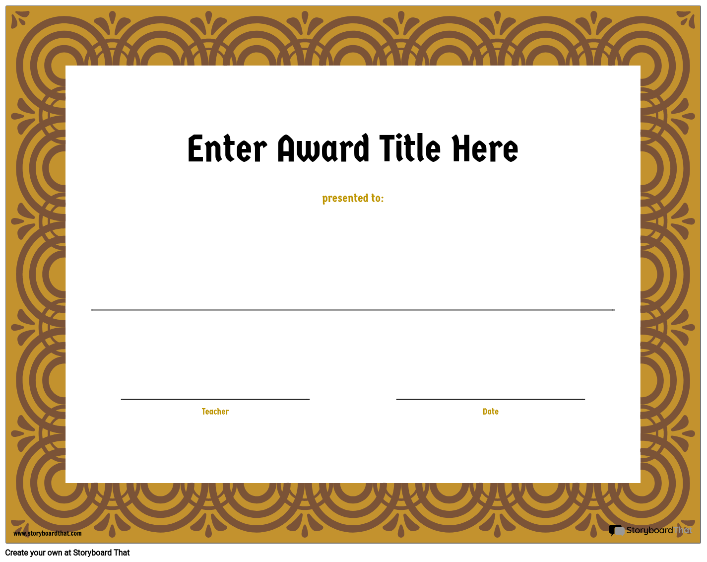 Free Printable Award Certificate
