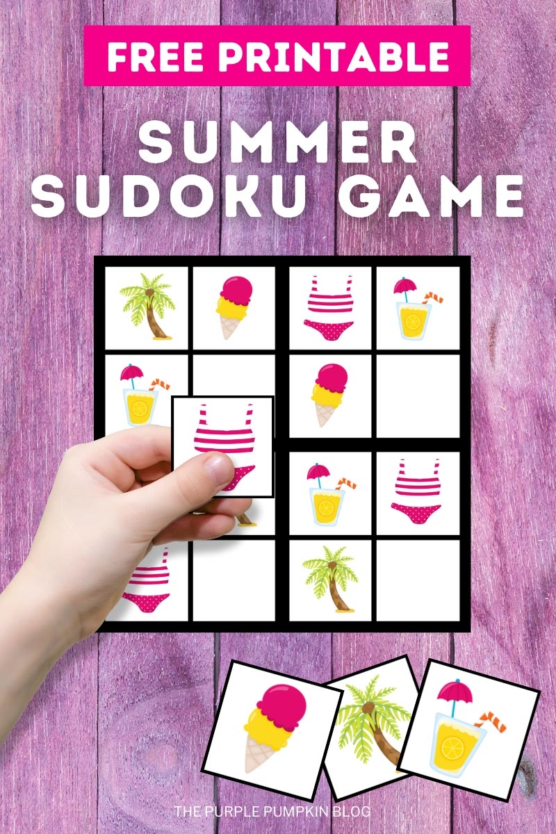 Free Printable Summer Picture Sudoku Puzzles For Kids 