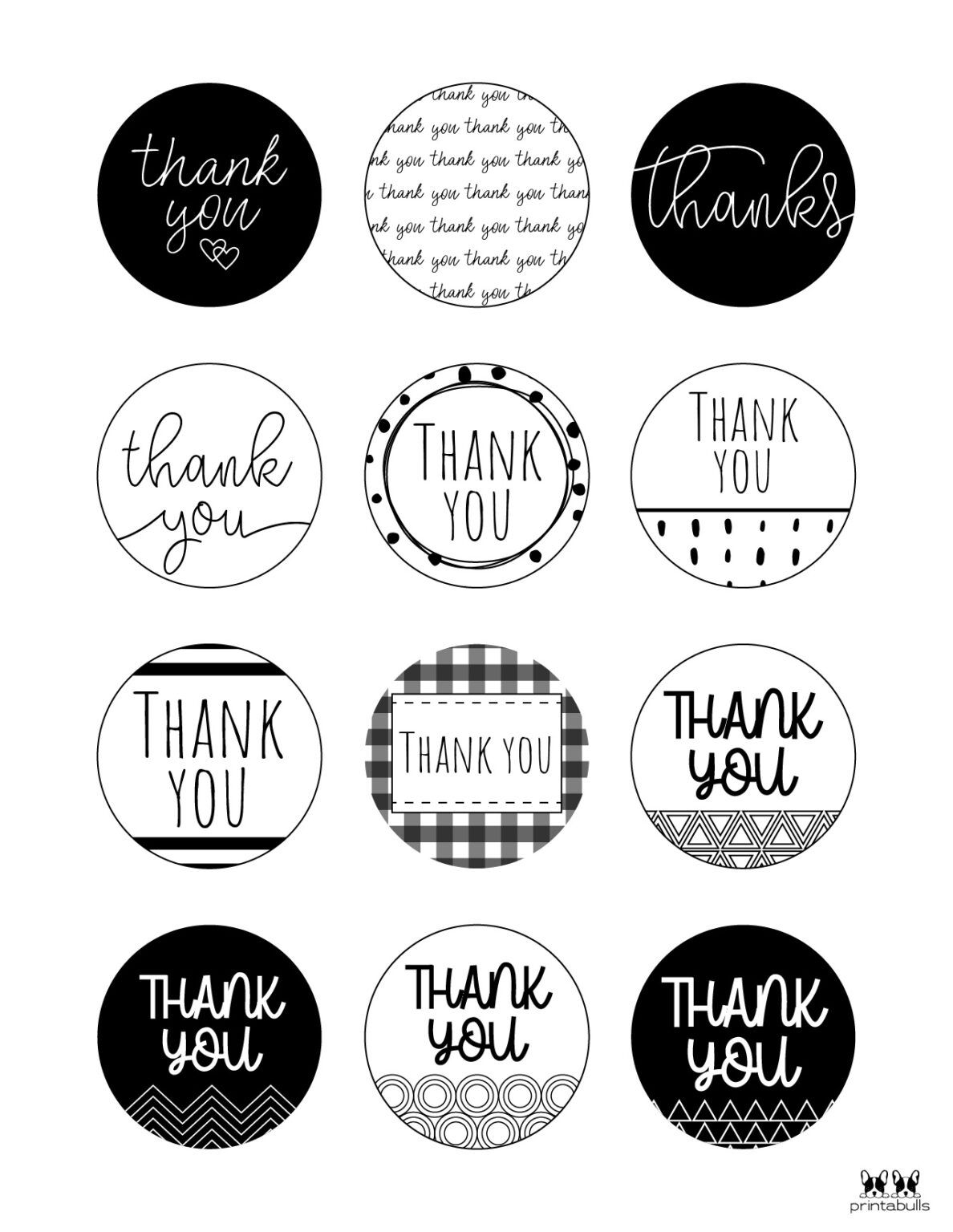 Thank You Labels Free Printables