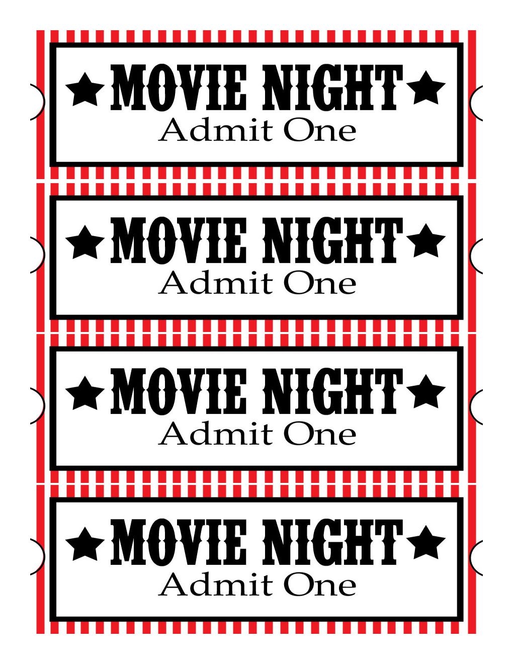 Free Printables Home Movie Theatre Night Worksheets Library