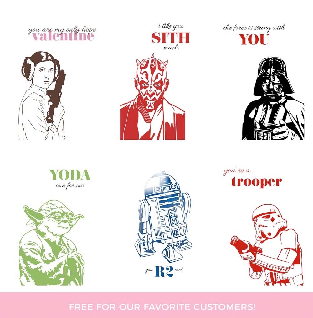 Free Star Wars Valentines Persnickety Prints