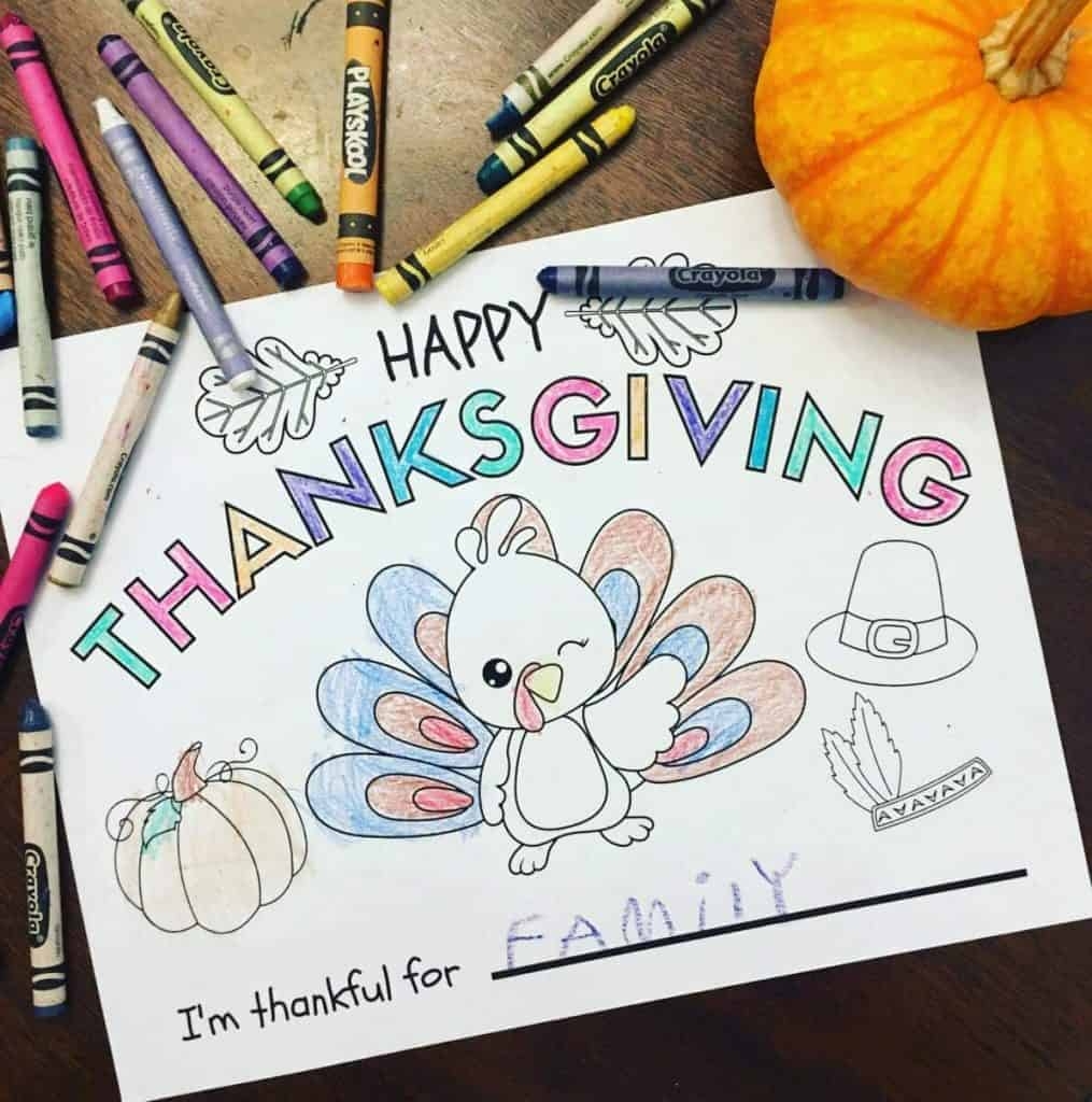 Free Thanksgiving Coloring Printables