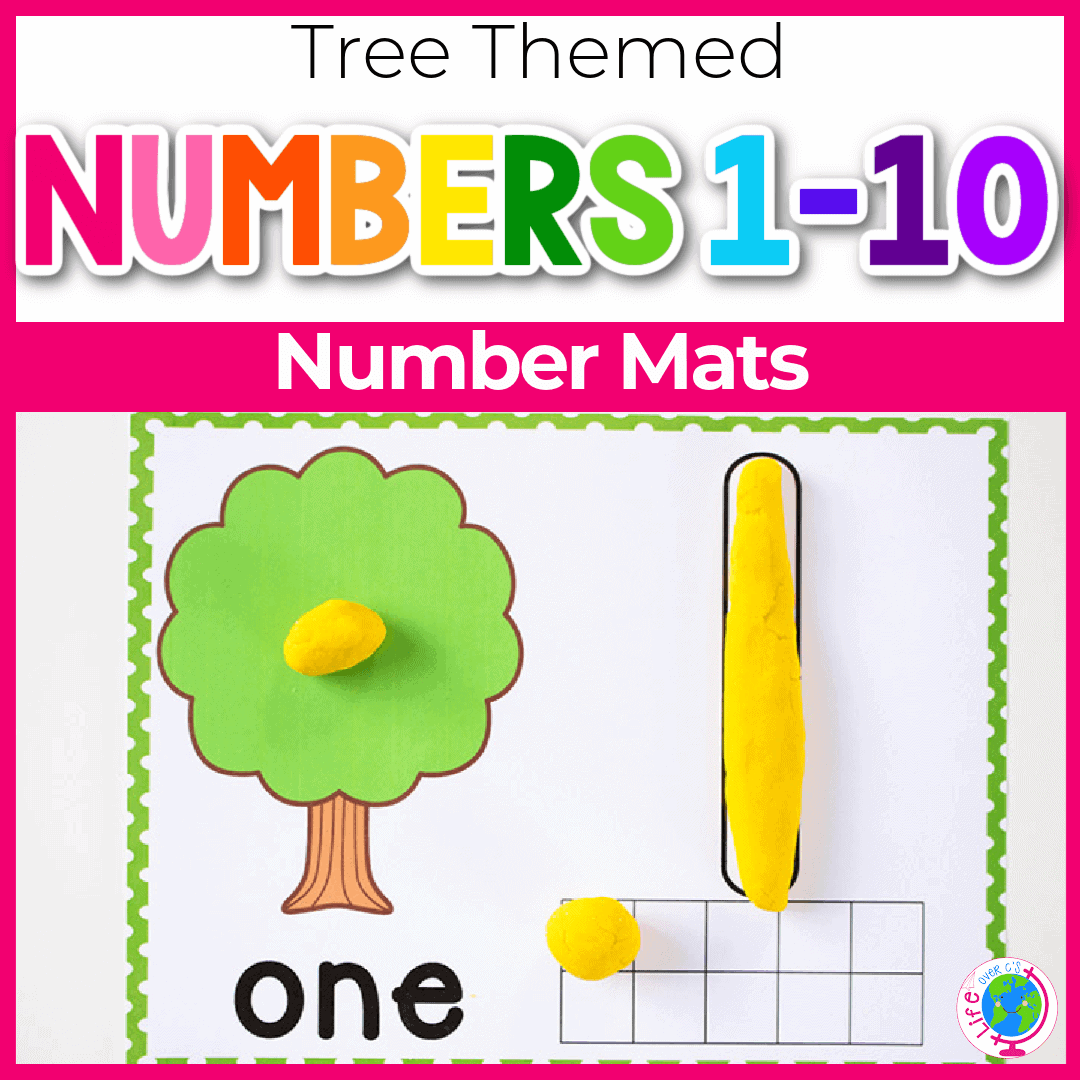 Free Tree Play Dough Number Mats Counting 1 To 10 Life Over C s