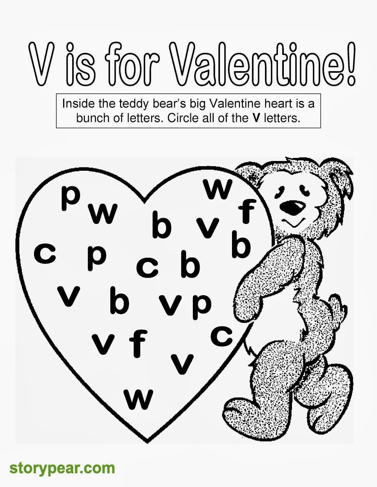 Free Valentine Day s Printable Sheets For Preschoolers 