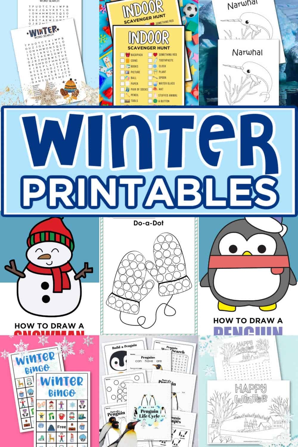 Free Winter Printables For Kids Made With HAPPY