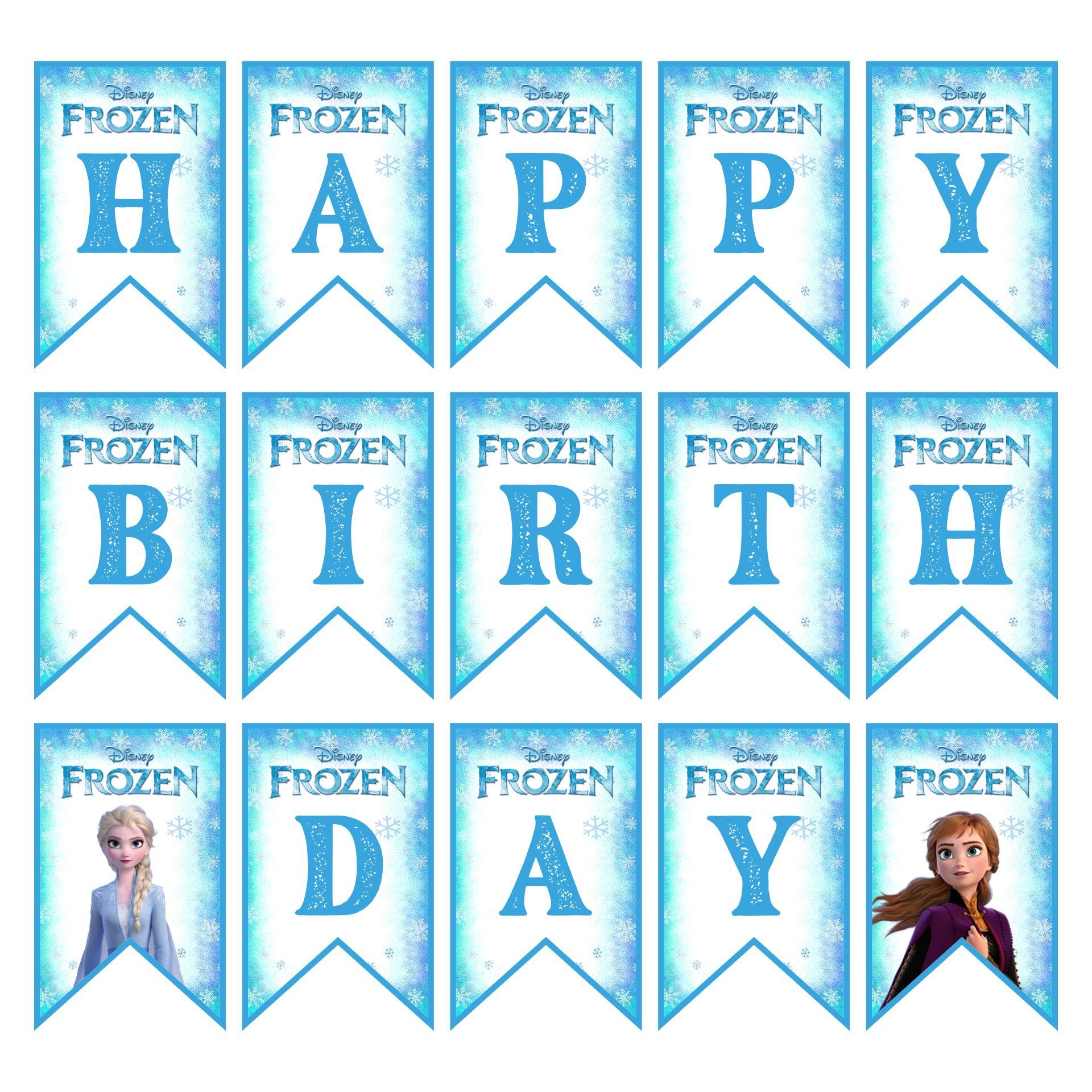 Frozen Birthday Banner 10 Free PDF Printables Printablee