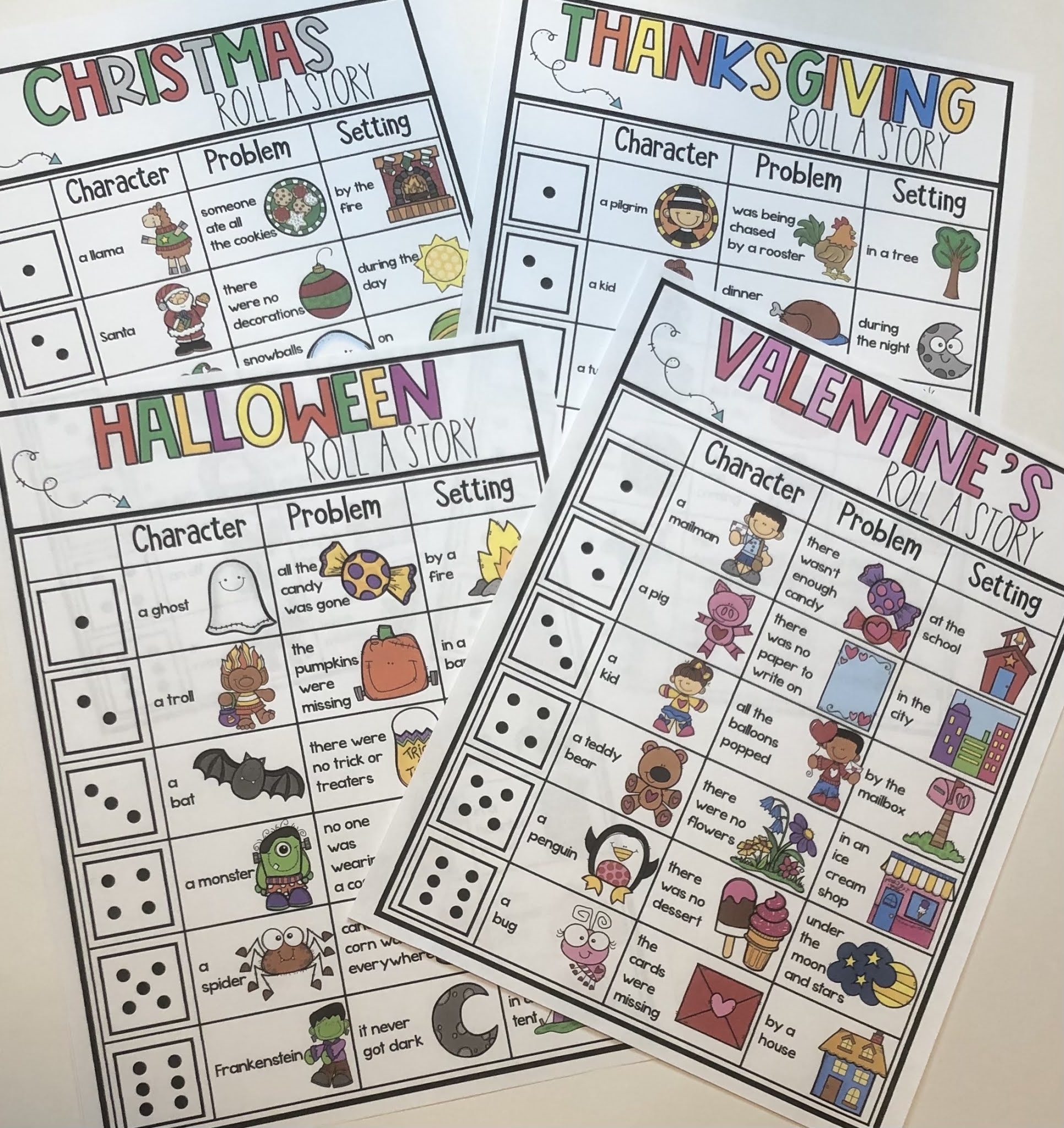 Fun Writing With Roll A Story And A Freebie The Itty Bitty Teacher